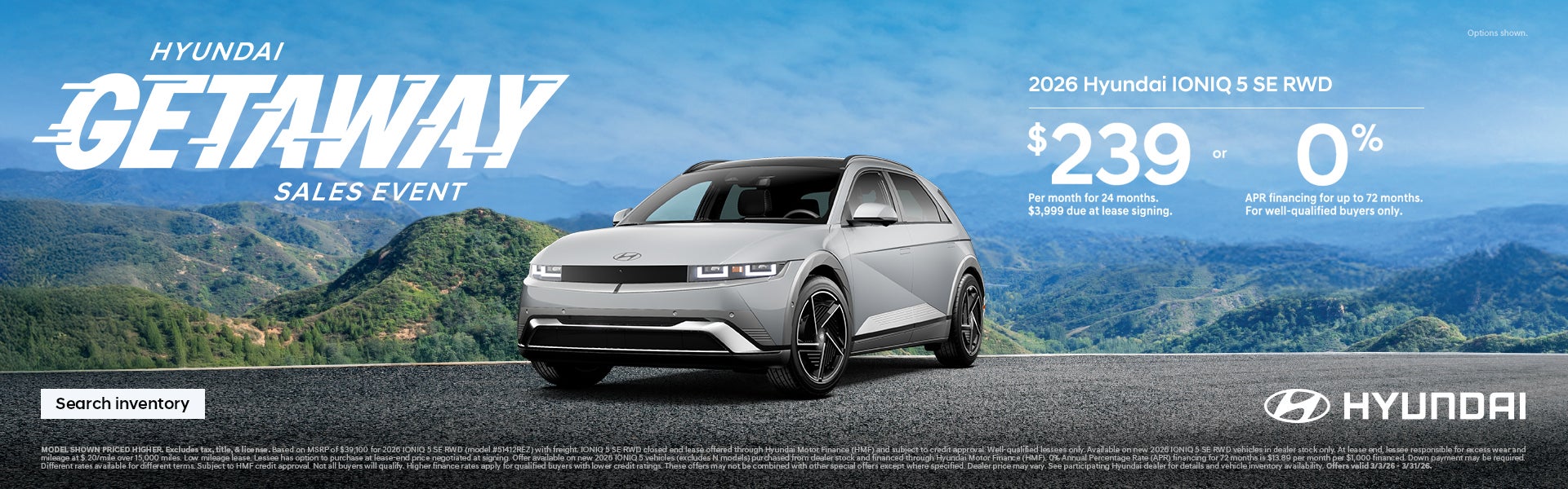 2026 Hyundai IONIQ 5 SE APR or Lease Offer