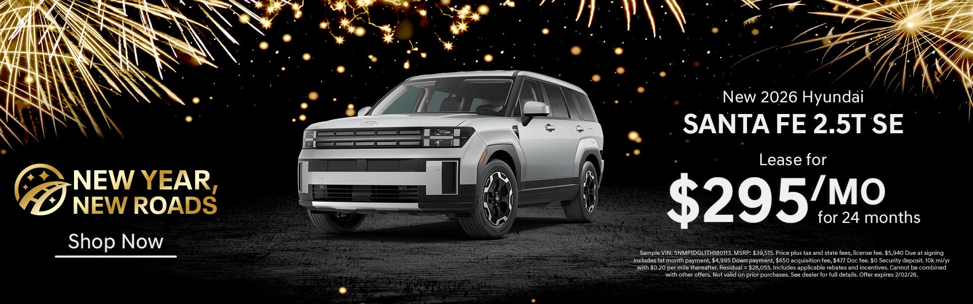 Lease a New 2026 Santa Fe!