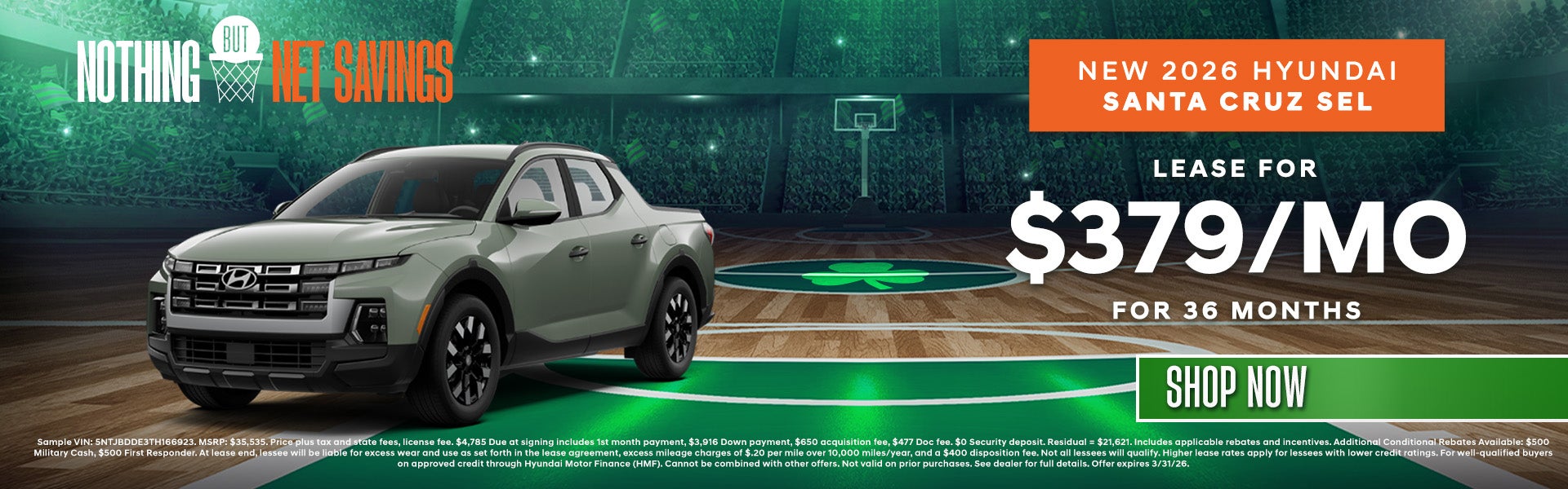 Lease a New 2026 Santa Cruz!