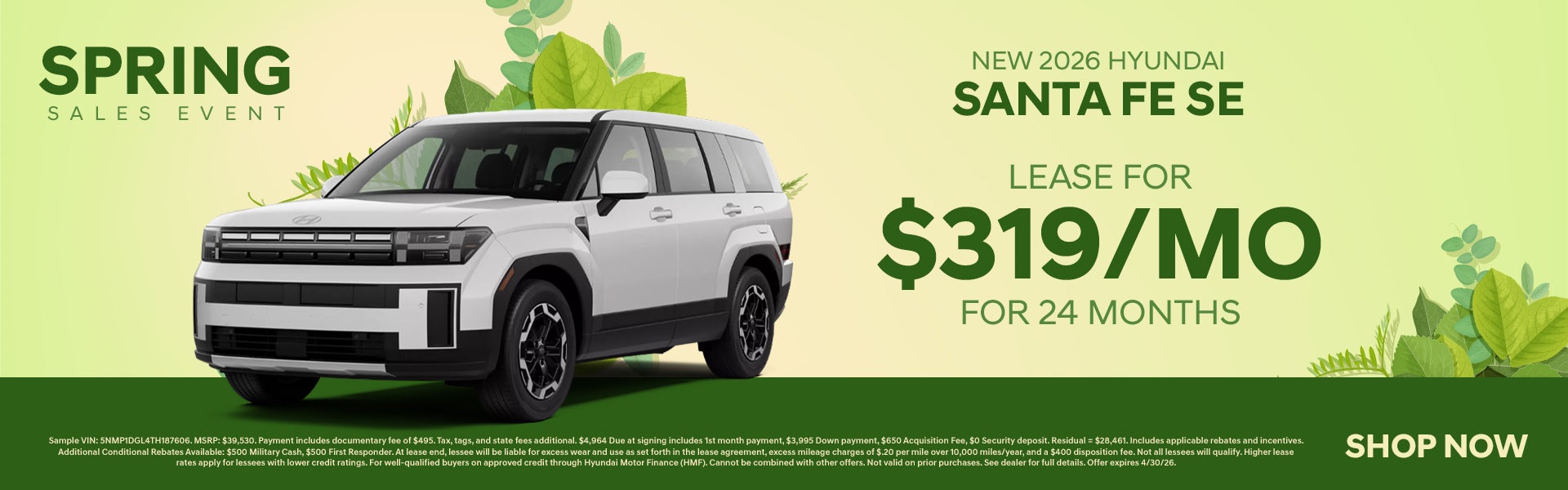 New 2026 Hyundai Santa Fe SE