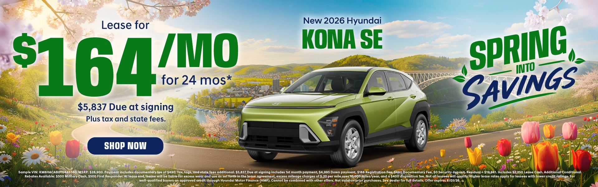 Lease a New 2026 Kona!