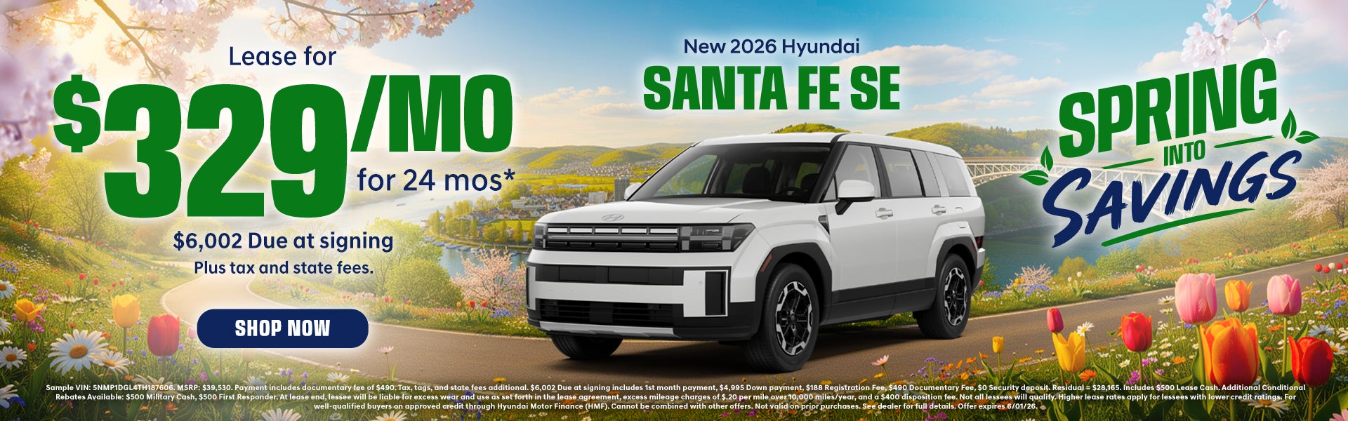 Lease a New 2026 Santa Fe!