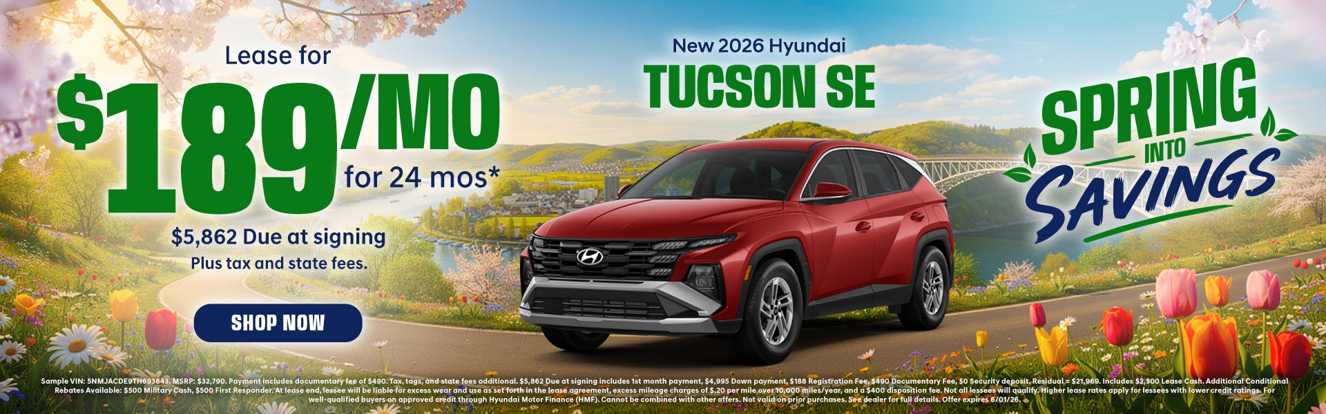 Lease a New 2026 Tucson!