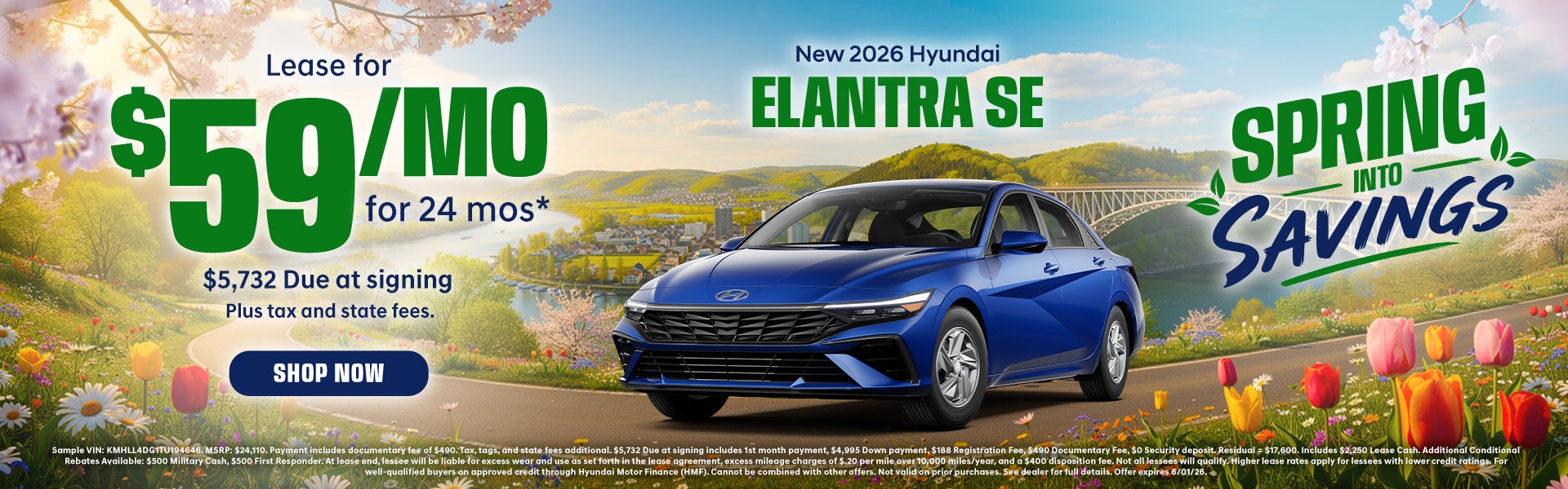 Lease a New 2026 Elantra!